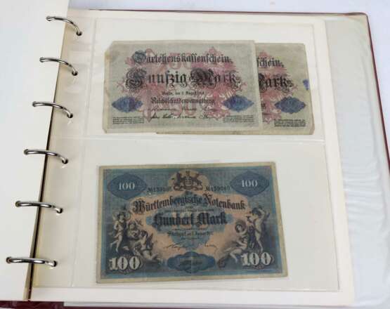Reichsbanknoten und Darlehenskassenscheine 1908/23 - Foto 3