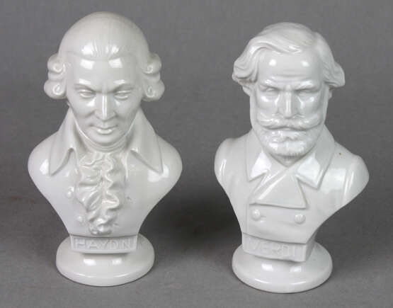 Porzellanbüste von Verdi und Haydn - photo 1