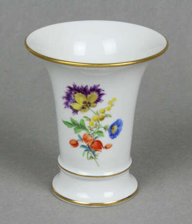 Meissen kleine Trichtervase *Blumenbouquet* - photo 1