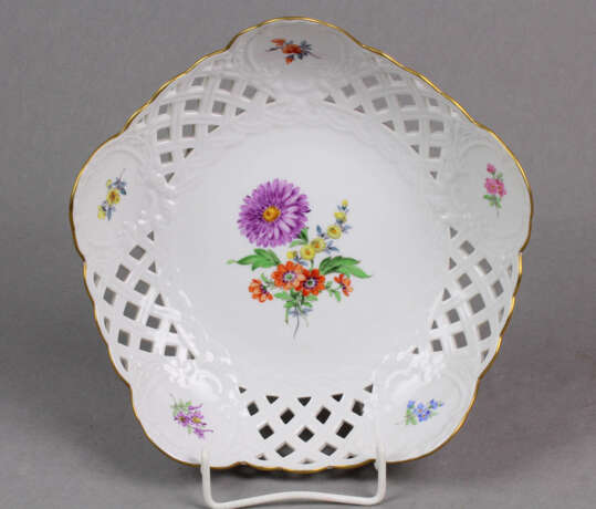 Meissen Geflechtrand Schale *Blume 3* - photo 1