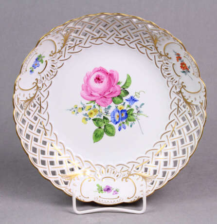 Meissen Geflechtrand Schale *Blume 3* - Foto 1