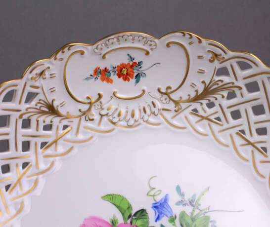 Meissen Geflechtrand Schale *Blume 3* - photo 2