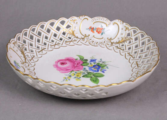 Meissen Geflechtrand Schale *Blume 3* - Foto 3