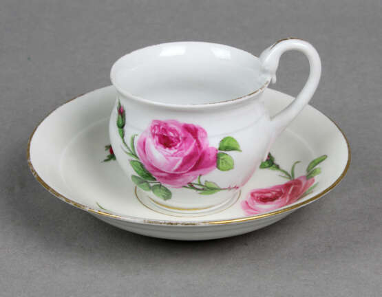 Meissen Kaffeegedeck *Rote Rose* - Foto 1