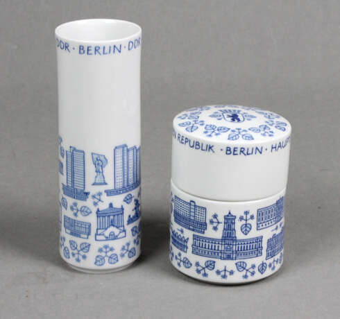 Meissen Vase und Dose *Berlin DDR* - Foto 1