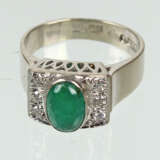 Smaragd Brillant Ring - WG 750 - фото 1