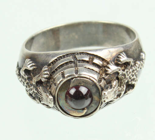 Gift Ring mit Granat Cabochon - Foto 1