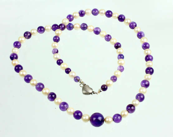 Amethyst Akoya Perlenkette - photo 1