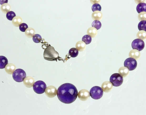 Amethyst Akoya Perlenkette - photo 2