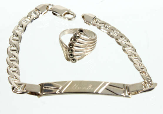 Silber Armband und Markasiten Ring - photo 1