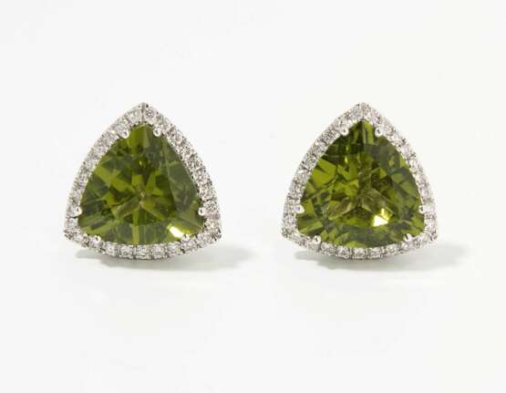 Peridot-Brillant-Ohrstecker - фото 1