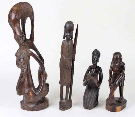 geschnitzte afrikanische Figuren - photo 1