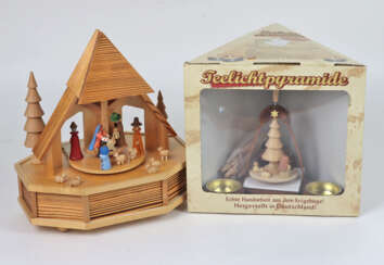 *Christi Geburt* Spieldose und Pyramide