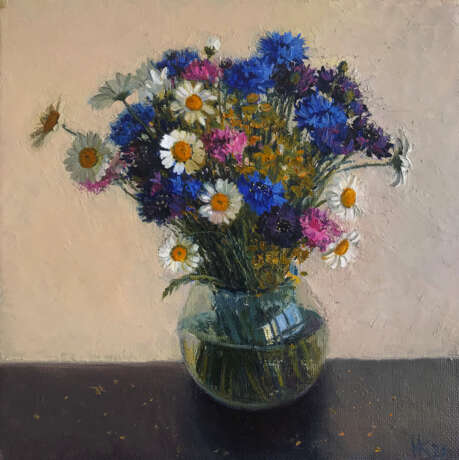 Ölgemälde „Sommerblumen“, масляная краска холст, Ölfarbe, Realismus, Ukraine, 2921 - Foto 1