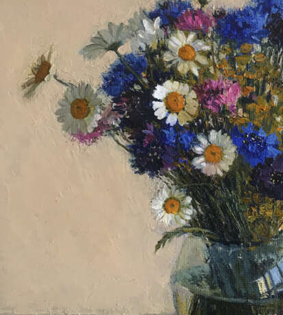 Ölgemälde „Sommerblumen“, масляная краска холст, Ölfarbe, Realismus, Ukraine, 2921 - Foto 2