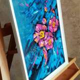 Gemälde „Helle Blumen“, Grundierte Hartfaserplatte, Öl, Abstrakter Expressionismus, цветы мастехином, Russland, 2021 - Foto 6