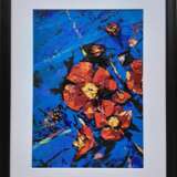Gemälde „Rote Blumen“, Grundierte Hartfaserplatte, Öl, Abstrakter Expressionismus, цветы мастехином, Russland, 2021 - Foto 1