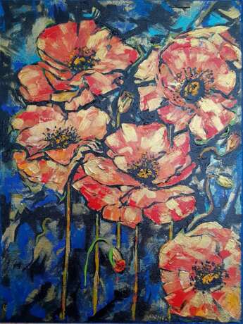 Painting “Flowers”, масло/холст на подрамнике, Oil, Abstractionism, цветочный, Russia, 2021 - photo 2