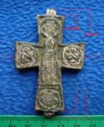 Bronze. Ancient Russian cross-encolpion