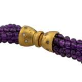 Konvolut 2 Colliers mit Amethysten und Zuchtperlen, - photo 4