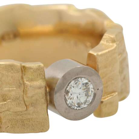 Designerring mit Brillant ca. 0,20 ct, - photo 5