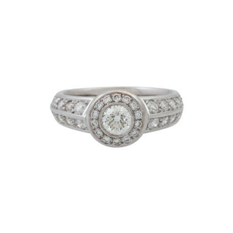 Ring mit Brillant von ca. 0,51 ct, - Foto 2