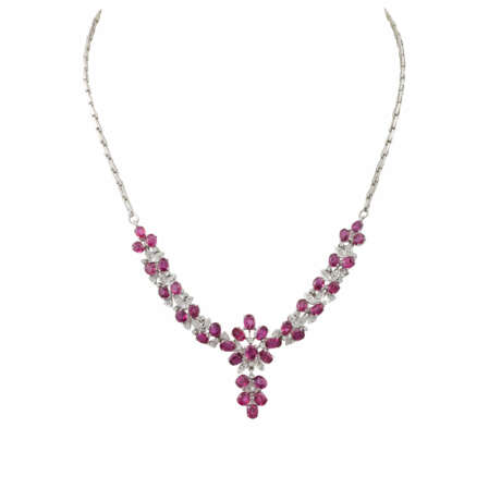 Collier mit Rubinen und Diamanten - Foto 1