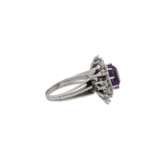 Ring mit Amethyst und Brillanten zus. ca. 0,3 ct - Foto 3