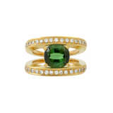 Ring mit Turmalin und Brillanten von zus. ca. 0,5 ct - photo 2