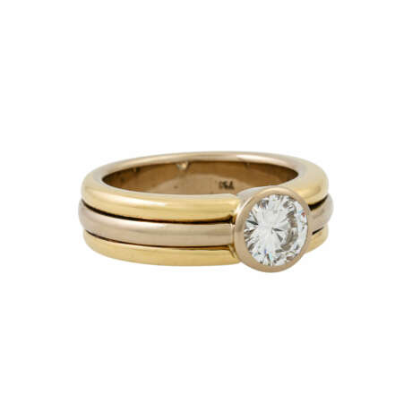 Ring mit Brillant ca. 1,0 ct, - фото 1