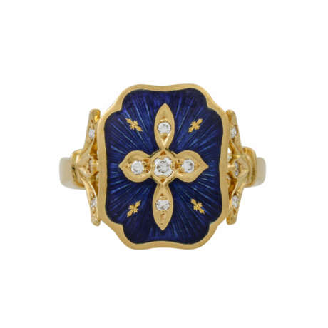 FABERGÉ BY VICTOR MAYER Ring mit Brillanten zus. ca. 0,13 ct, - photo 2