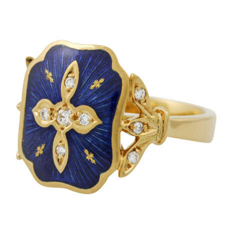 FABERGÉ BY VICTOR MAYER Ring mit Brillanten zus. ca. 0,13 ct, - photo 4