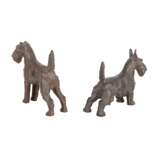 BILDHAUER/IN 19./20. Jh., 2 Hundefiguren "Airdaleterrier" und "Scottish Terrier", - фото 3