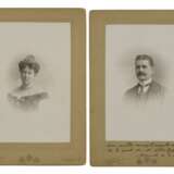 Фотографии (2) дипломата Николая Столыпина и его жены Елизаветы. 1903. 15x10; 19,5x14 cм. - фото 1