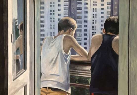 Design Painting “Boys on the balcony”, Acrylic, Russia, 2021 - photo 1