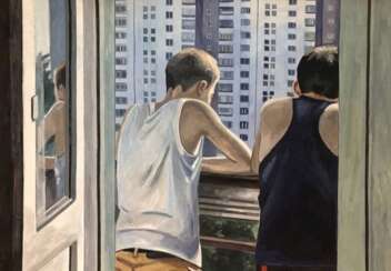 Boys on the balcony