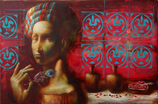 Painting “Oriental melody”, Canvas on the subframe, Oil on canvas, Contemporary art, Portrait, Ukraine, 2020 - photo 1