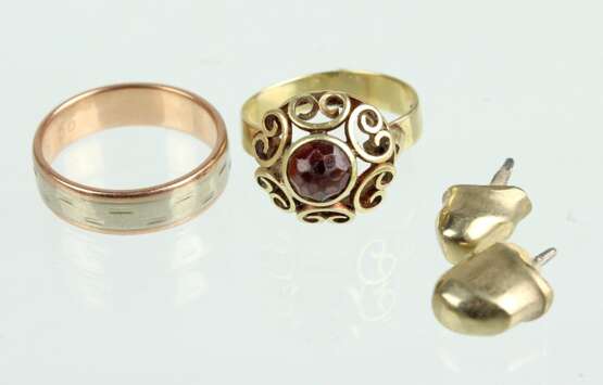 2 Gold Ringe GG / WG 585 und Zahngold - photo 1