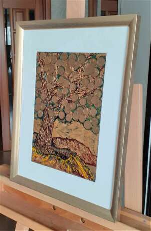 Peinture design «L'arbre d'argent», Panneau de fibres de bois apprêté, Huile, Abstractionisme, Fantaisie, Russie, 2021 - photo 4