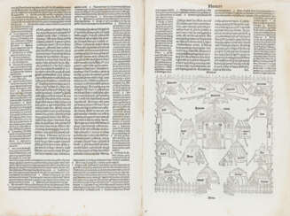 DE LYRA, Nicolaus (1270-1349) - Biblia latina cum postillis..Prologus primus. Venice: Ottaviano Scoto, 1489. 