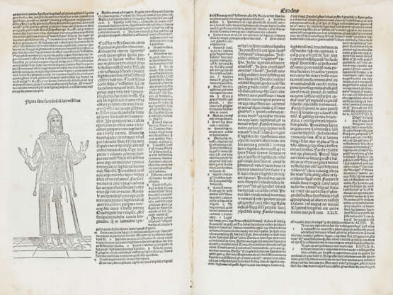 DE LYRA, Nicolaus (1270-1349) - Biblia latina cum postillis..Prologus primus. Venice: Ottaviano Scoto, 1489.  - фото 2
