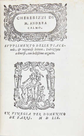 CALMO, Andrea (1510/11-1571) - Cherebizzi - Foto 3