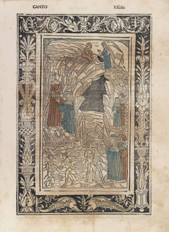 DANTE ALIGHIERI (1265-1321) - La Commedia. Commento di Cristoforo Landino. Brescia: Bonino de Bonini, di Ragusa, 1487.  - photo 2