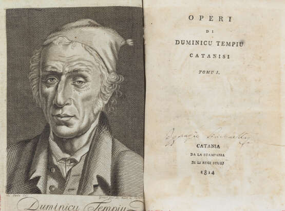 DOMENICO, Tempio (1750-1821) - Operi di Duminicu Tempiu catanisi. Catania: Stamparia di li Regj Studj, 1814.  - photo 1