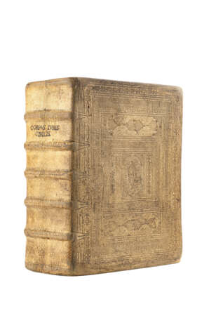 GODEFROY, Denis (1549-1622) - Corpus juris civilis in quatuor partes distinctum.. Codicis Justiniani.. Authenticae..Feudorum..Appendix. Frankfurt: Hieronymus Polichius, 1663.  - Foto 1