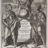 GODEFROY, Denis (1549-1622) - Corpus juris civilis in quatuor partes distinctum.. Codicis Justiniani.. Authenticae..Feudorum..Appendix. Frankfurt: Hieronymus Polichius, 1663.  - Foto 2