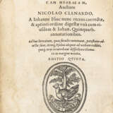 JUDAICA - CLEYNAERTS, Nicolas (1495-1542) - Tabulae in grammaticam hebraeam. Colony: Arnoldo Birckmann, 1571-1570.  - photo 4
