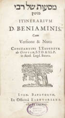 JUDAICA - DA TUDELA, Beniamino (m. ca. 1173) - Itinerarium cum Versione e Notis. She give: ex officina Elzevir, 1633. 