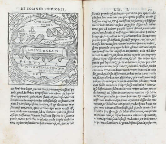 MACROBIO, Ambrogio Aurelio Teodoso (fl. 430) - Hoc volumine.. Macrobii interpretatio in somnium Scipionis. Florence: Giunta, 1515.  - Foto 1
