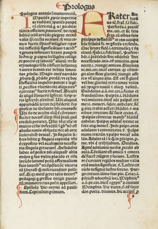 MARCHESINO da Reggio - Mammotrectus super Bibliam. Venice: Octavianus Scotus; Andreas de Paltasichis, 6 luglio 1482.  - photo 1